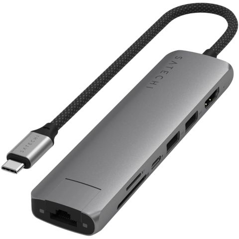 USB Hub Satechi 7in1 USB Type-C ST-P7SM Space Grey — Bakı