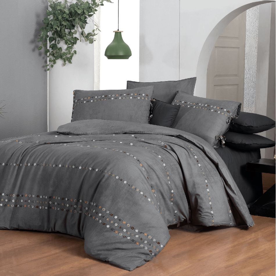 Tekstil yataq dəsti Sarev Tanya Fancy Poplin NT TK 1Y D Boz — Tekstil, Bakı (2)