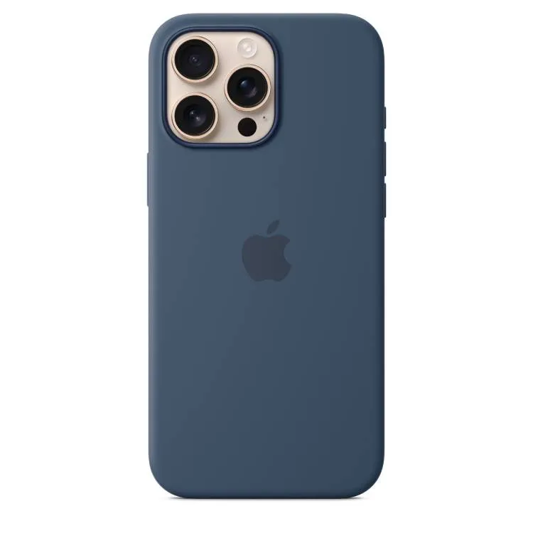Çexol Apple iPhone 16 Pro Max Silicone Case with MagSafe - Denim (MYYU3ZM/A) — Ağıllı ev