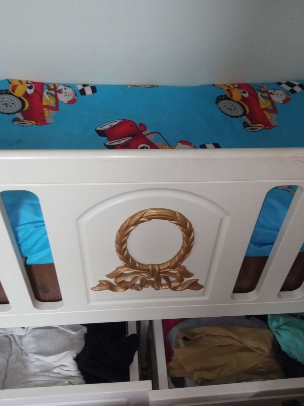 Oğlan və qız üçün, İşlənmiş, Dördbucaq, Beşik, Dəstsiz, Matras ilə, Yellənmə mexanizmsiz — Mebel, Bakı (4)