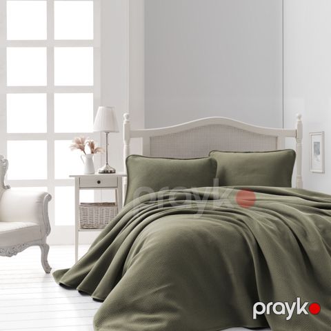 Yataq örtüyü Şahəsər Liv CK Xaki — Bakı
