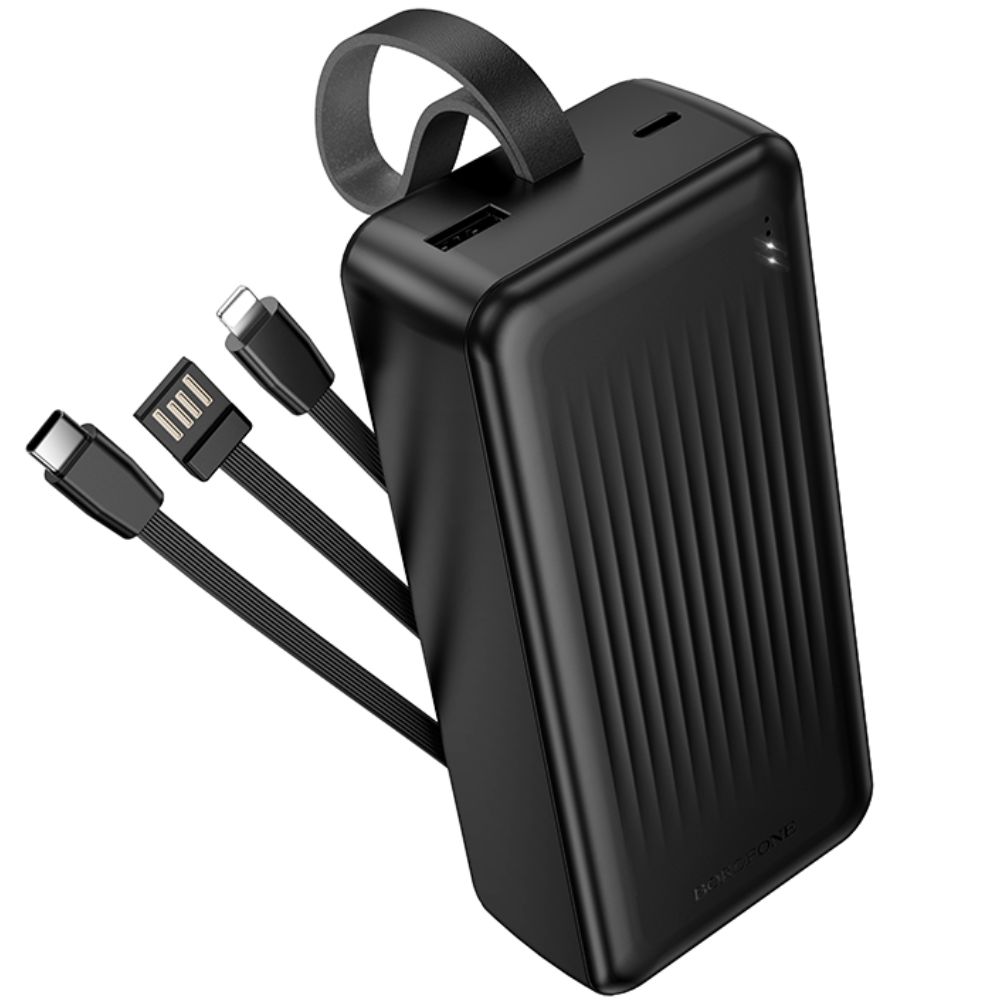 Power Bank Borofone Clever BJ79B 50000 mAh Integrated Cable Black — Powerbank-lər, Bakı (2)