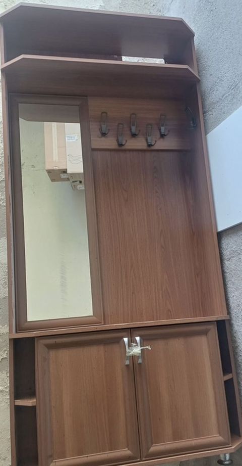 Dəhliz üçün funksional şkaf-komod - Material: ağac teksturalı — Sumqayıt