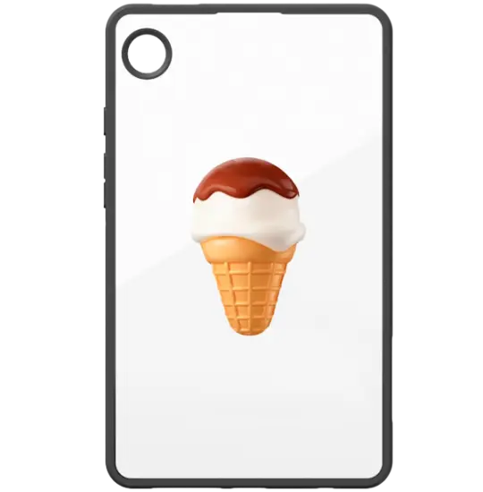 Samsung Galaxy Tab A9 Case with Holder Ice Cream GP-FPX115AMBAW Clear — Bakı