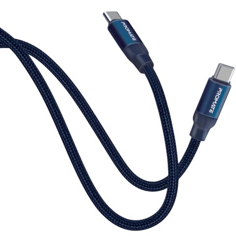 Naqil Promate Springy USB Type-C to USB Type-C Blue — Bakı