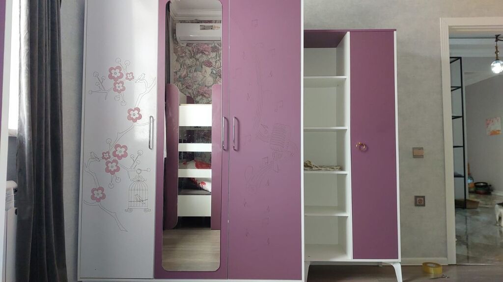 Uşaq/yeniyetmə otağı üçün şkaf dəsti - Rəng: bənövşəyi-ağ — Mebel, Digah (4)
