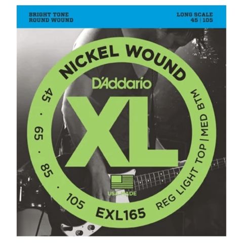 D-Addario EXL165 XL Nickel Wound 45-105 Regular Light Top/Medium — Bakı