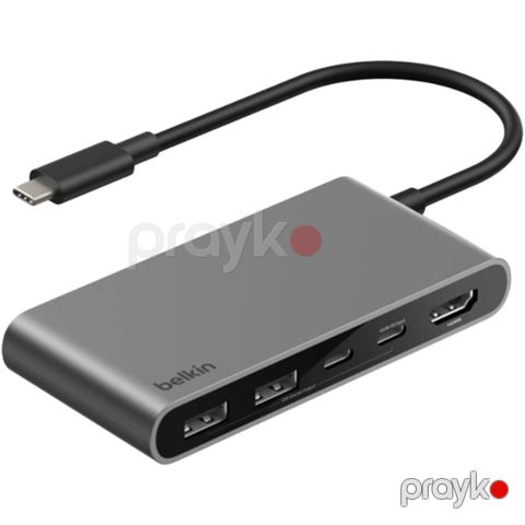 Ötürücü Belkin Usb-c 5in1 Multiport Hub 100W AVC022HQSGY Gray — Bakı