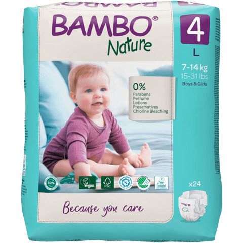 Uşaq bezləri Bambo Nature 4 24 ədəd 100001925411 — Bakı