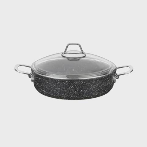 Yastı qazan Falez Black line 26 sm (8699996626275) — Cookware