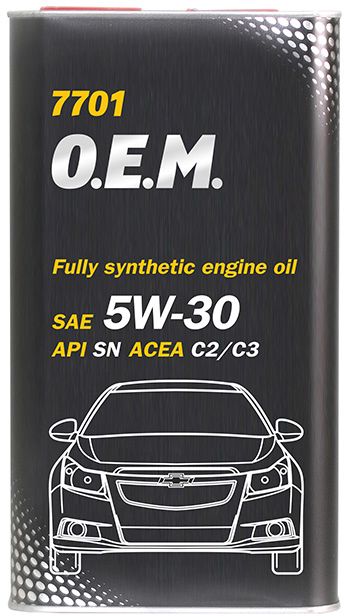 Mühərrik yağı Mannol 7701 O.E.M. For Chevrolet SAE 5W-30 4L Metal — Bakı