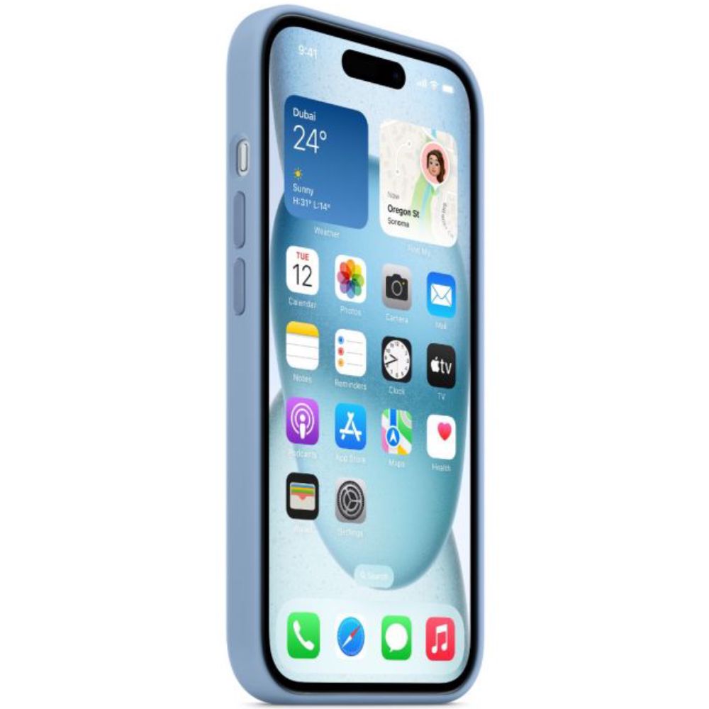 Qoruyucu örtük Apple iPhone 15 Plus Silicone Case W/MagSafe Winter Blue MT193ZM/A — Çexollər, Bakı (3)
