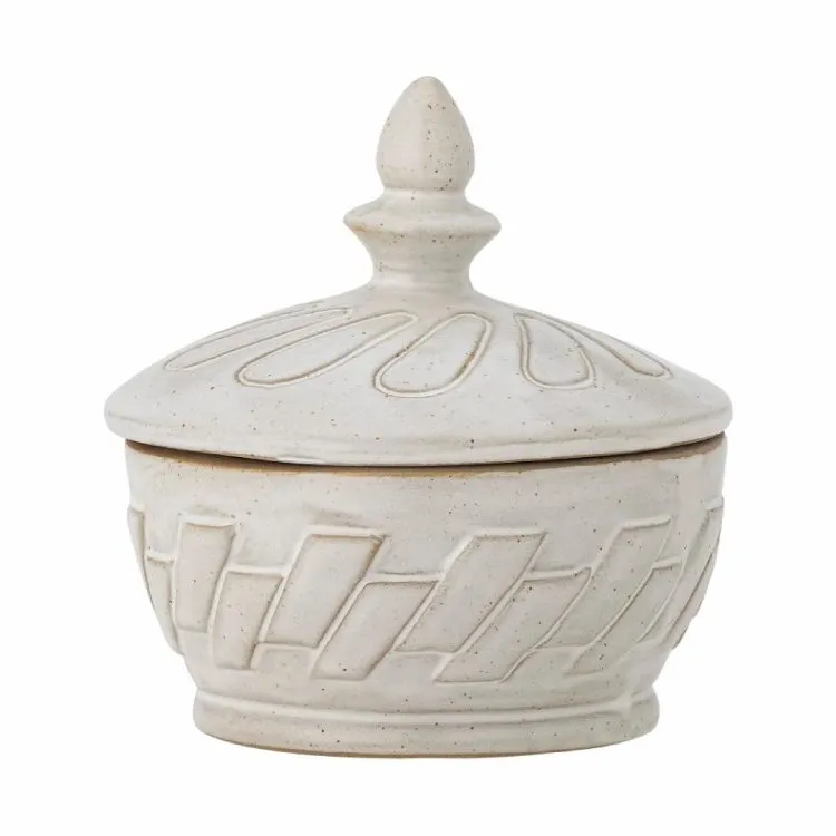 Zərgərlik qutusu Bloomingville Pauline Stoneware Nature 9x9,5 sm — Bakı