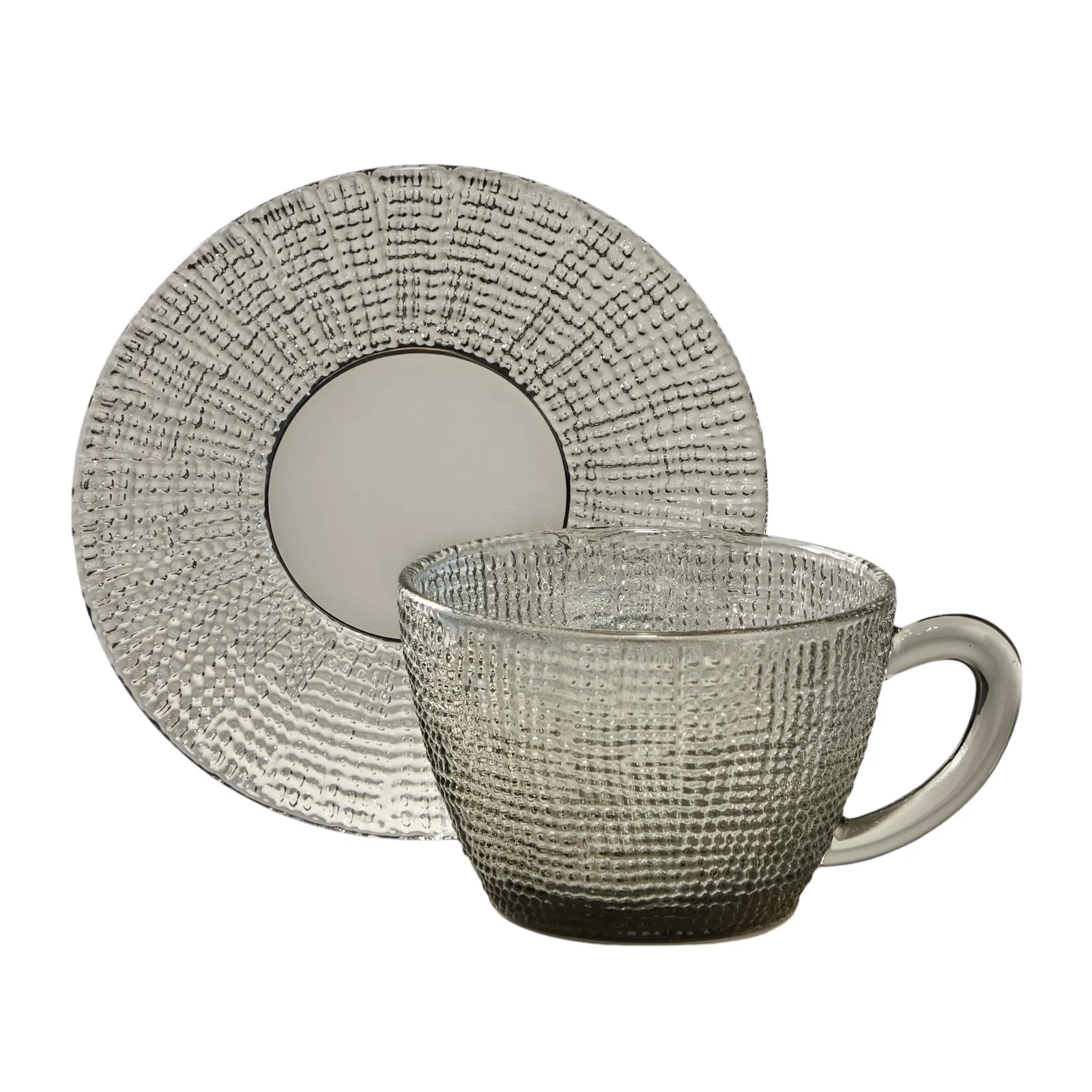 Çay dəsti Lefard Tempo, 1 nəfərlik 2 parça, şüşə, 350 ml, grey (355-379) — Dining tableware