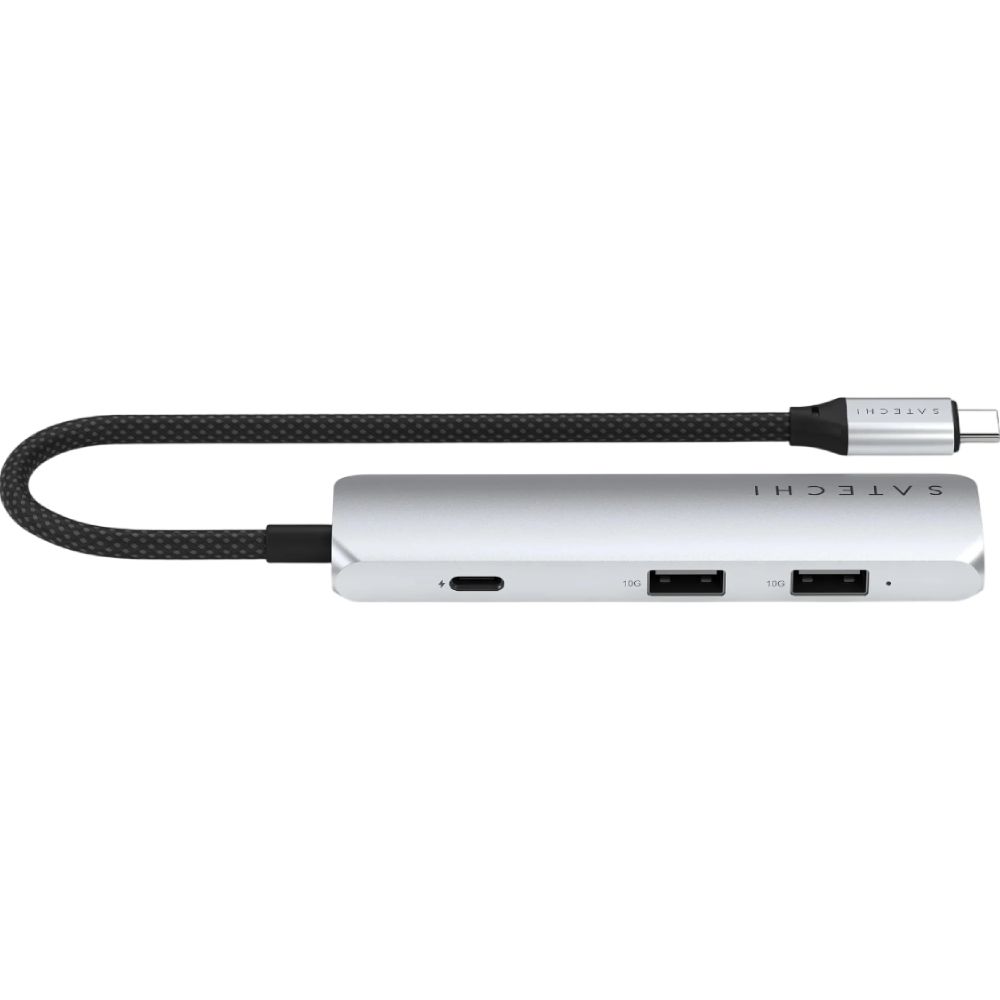 USB Hub Satechi 4in1 USB Type-C 4K ST-P4SS Silver — Kompüterlər və noutbuklar, Bakı (2)