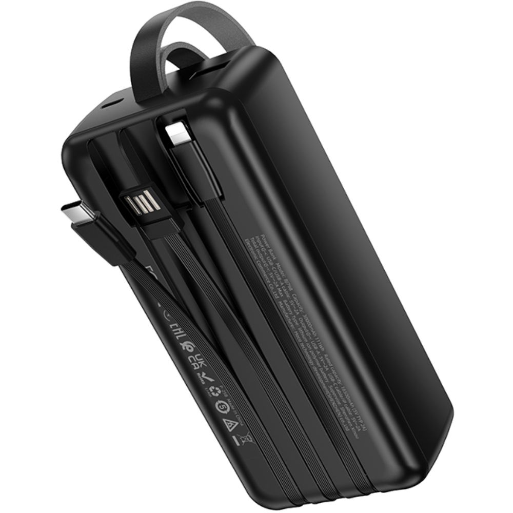 Power Bank Borofone Clever BJ79B 30000 mAh Integrated Cable Black — Powerbank-lər, Bakı (3)