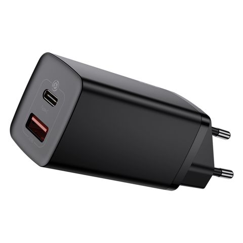 Adapter Baseus GaN2 Lite Quick Charger C+U 65W Black (CCGAN2L-B01) — Аксессуары для смартфона