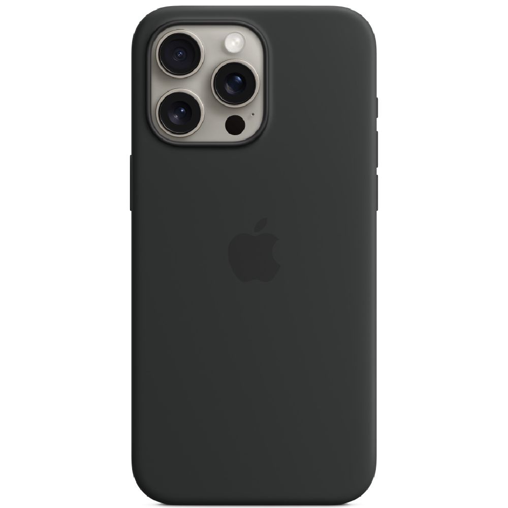 Qoruyucu örtük Apple iPhone 15 Pro Max Silicone Case W/MagSafe Black MT1M3ZM/A — Çexollər, Bakı (2)