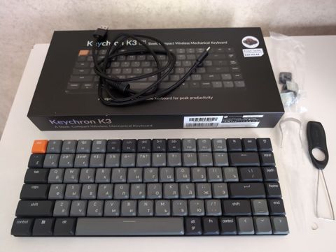 Keychron K3 V3 klaviaturası Az istifadə olunub, heç bir problemi — Bakı