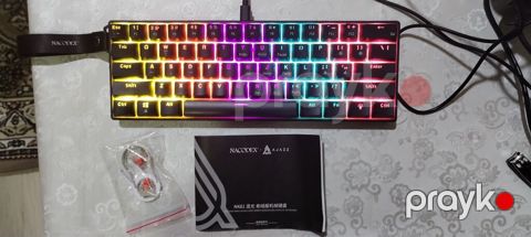 Nacodex x Ajazz NK61 mexaniki Red switch klaviatura Az işlenib Qutu