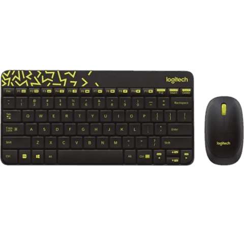 Logitech MK240 Nano Wireless Keyboard+Mouse Black&Yellow — Bakı