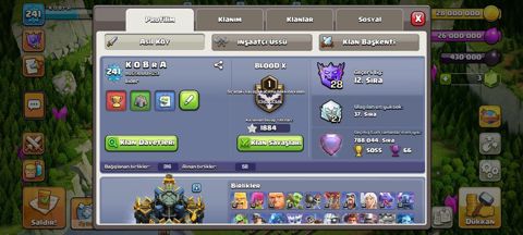 Clash of Clans hesabı – yüksək səviyyəli inkişaf etmiş kənd və klan — Bakı
