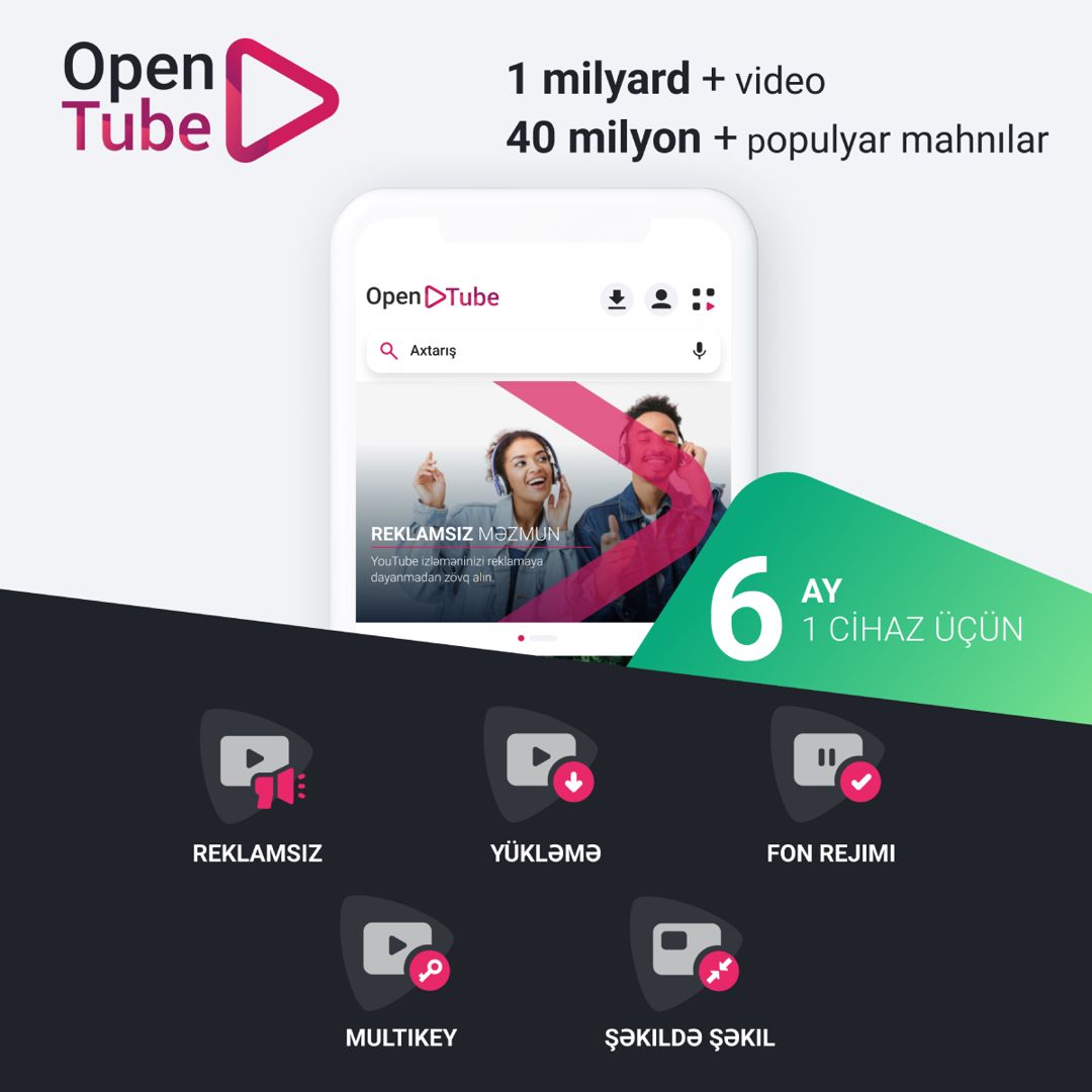 OpenTube 6 ay — Mallar, Bakı