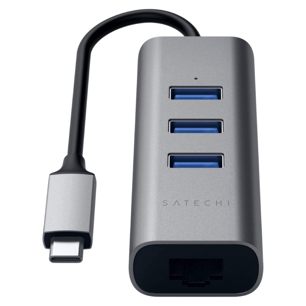 USB Hub Satechi USB Type-C 2IN1 ST-TC2N1USB31AM Space Grey — Kompüterlər və noutbuklar, Bakı (2)