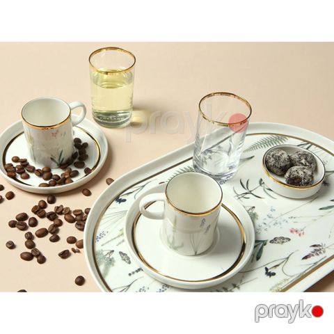Qəhvə üçün fincan dəsti Porland Botanical 8 parça 04ALM006725 — Bakı