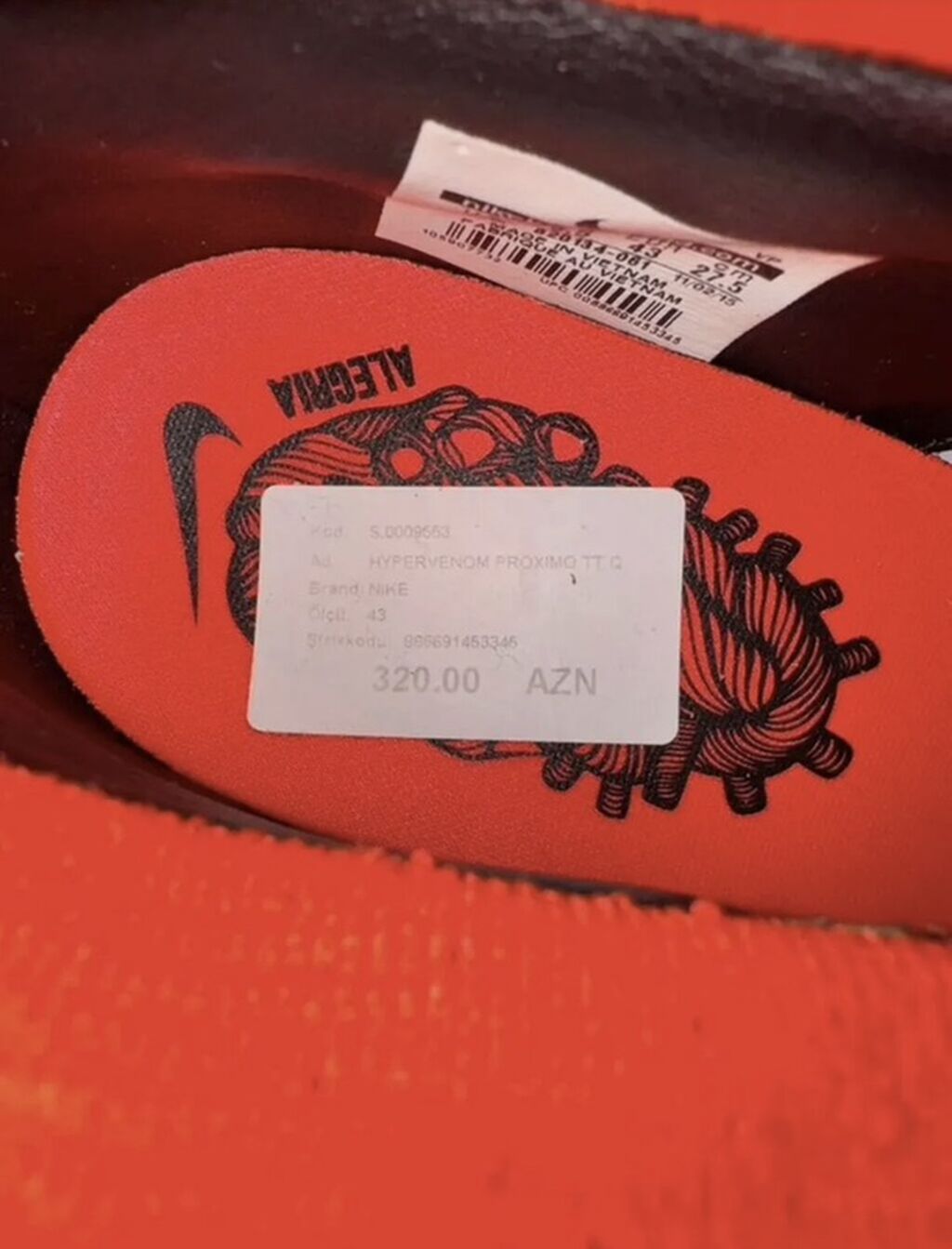 Nike HypervenomX Proximo TF (turf) futbol butsası - Model: Hypervenom — Şəxsi əşyalar, Masazır (4)