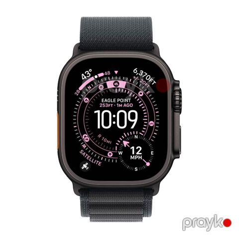 Apple Watch Sport Ultra 3 49mm Sport Loop (Black Titanium, Black Alpine Loop) — Bakı