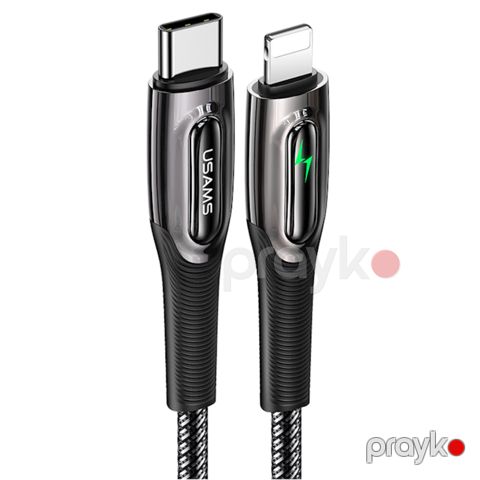 Naqil Usams US-SJ518 USB Type-C to Lightning 1.2 m 20W SJ518USB01 Black — Bakı