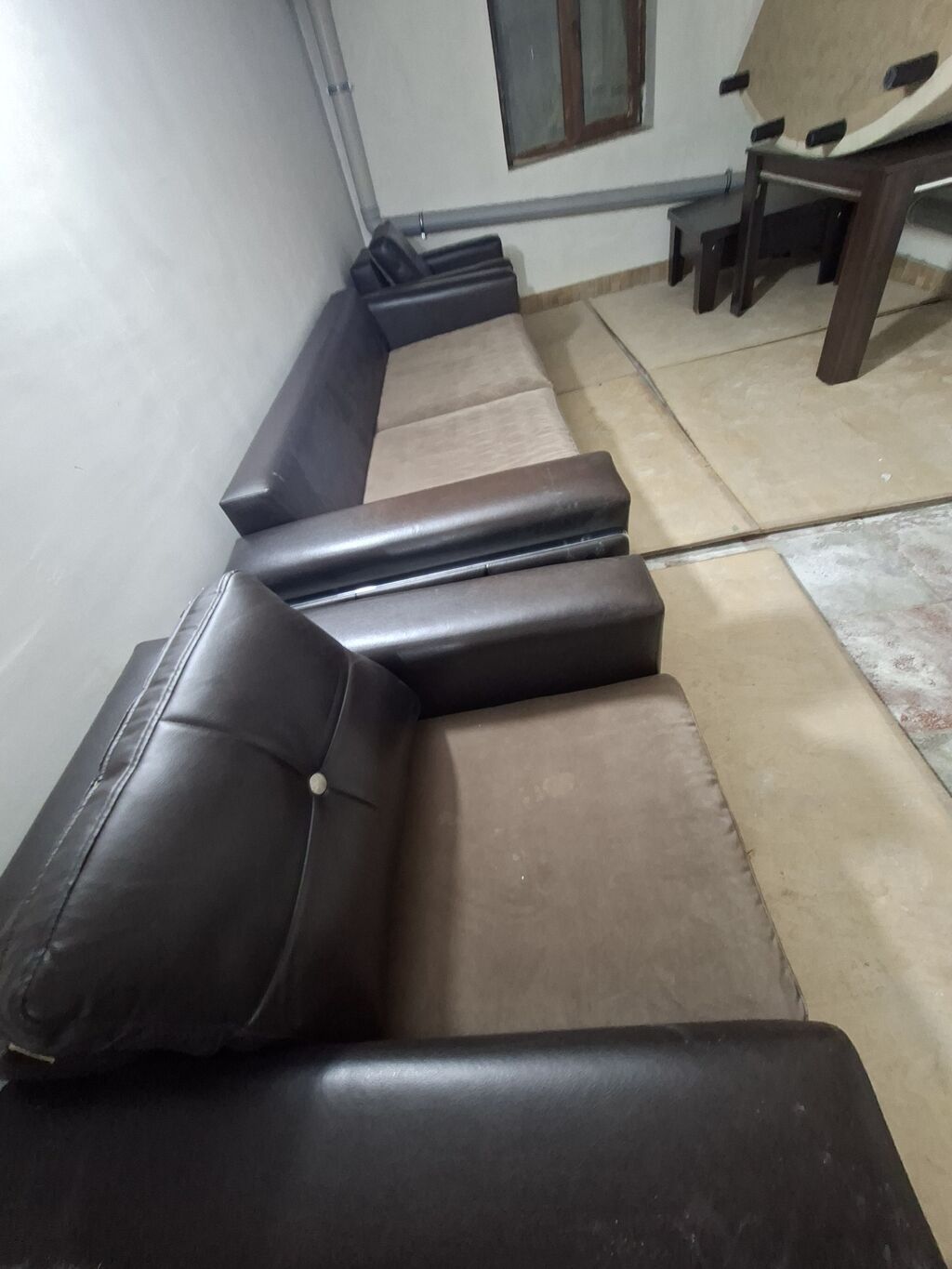 İşlənmiş, Divan-kravat, 2 kreslo, Açılan — Mebel, Xırdalan (2)