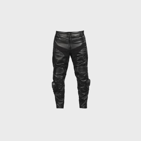 Şalvar Motoverse Iron, dəri, Black, XXL (54) — Motosiklet giyim ve ekipmanları