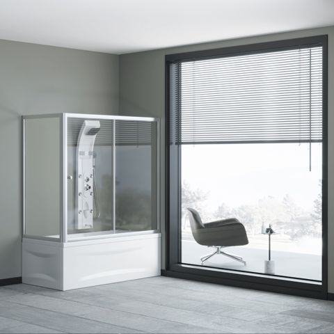 Düz vanna üstü duş kabin Kabinex KL 300 120×70×150 sm — Bakı