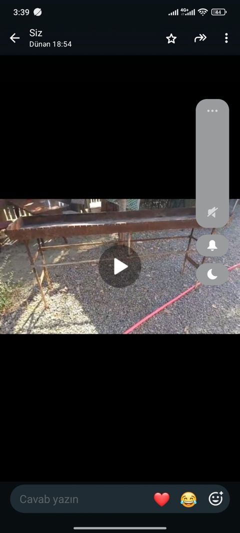 Metaldan hazırlanmış iri ölçülü manqal/şiş kababı üçün brazier — Bakı