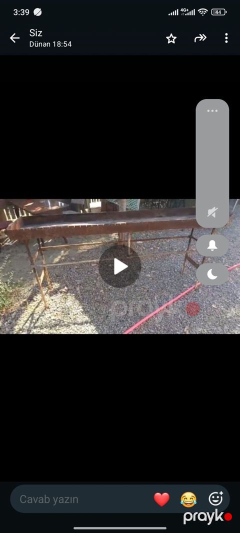 Metaldan hazırlanmış iri ölçülü manqal/şiş kababı üçün brazier — Bakı