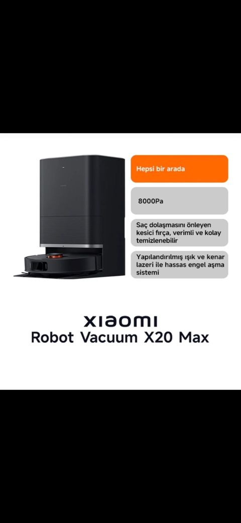 Xiaomi Robot Vacuum X20 Max, güclü bir çoxfunksiyalı baza ilə təchiz — Masazır