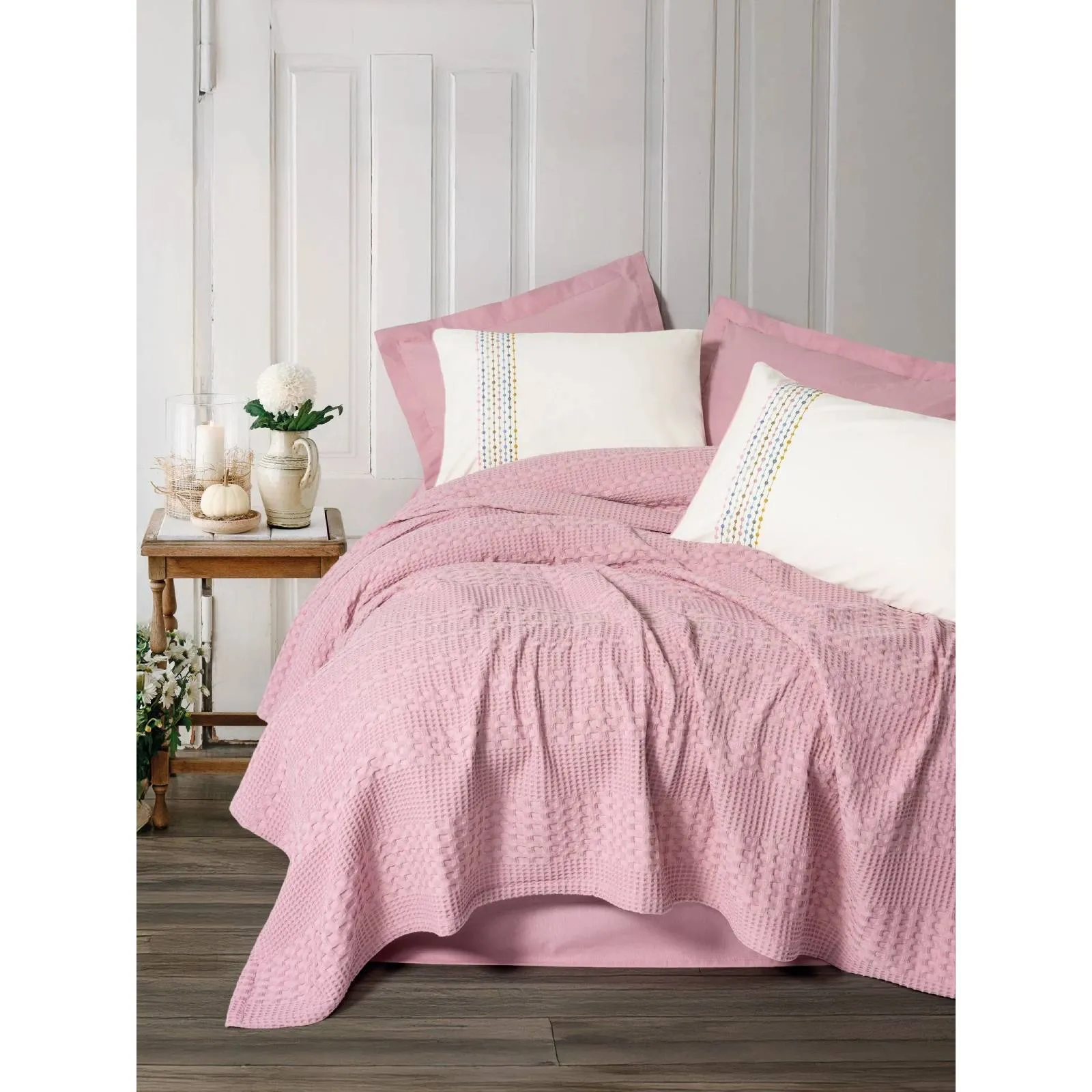 Yataq örtüyü dəsti Cotton Box Aura, iki nəfərlik, Pepple pink (8680108080962) — Bakı