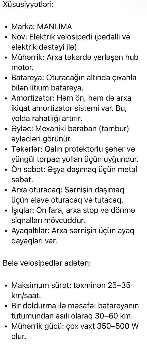 Elektrikli velosiped — Velosipedlər, Bakı (10)