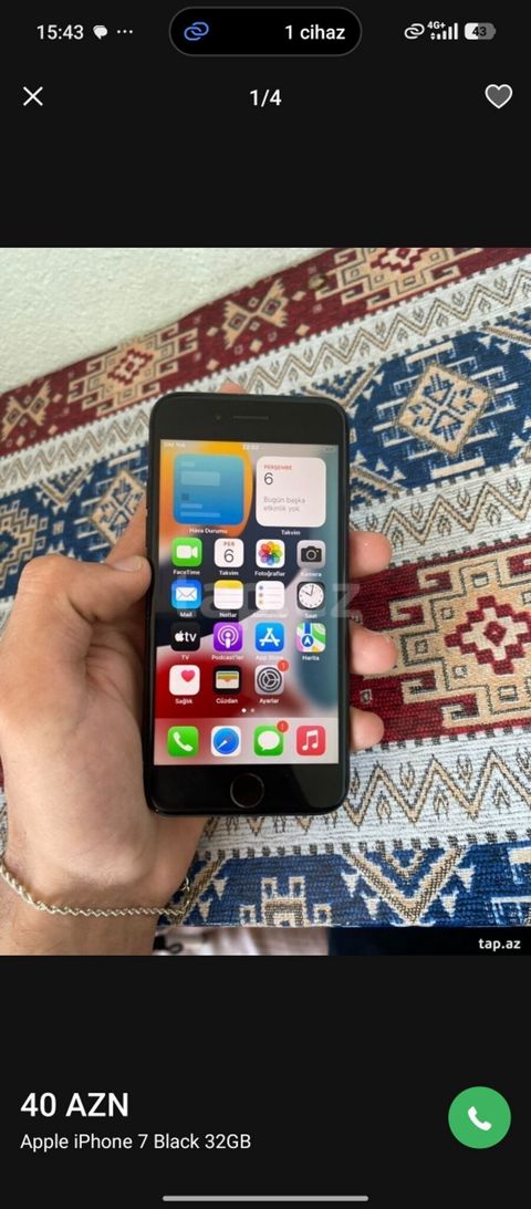 IPhone 7, 32 GB, Qara — Xaçmaz