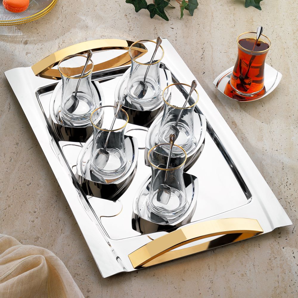 Çay dəsti Schafer Allure 19 parça 8699131906774 Qızılı — Ev texnikası, Bakı (2)