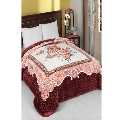 Yataq örtüyü Mink Solana 990 220x240 sm, Bordo (8699101287360) — Bakı