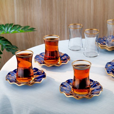 Çay dəsti Schafer Golden Bird 12 parça 8699131917466 Bənövşəyi — Bakı