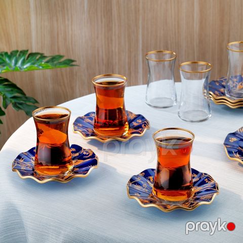 Çay dəsti Schafer Golden Bird 12 parça 8699131917466 Bənövşəyi — Bakı