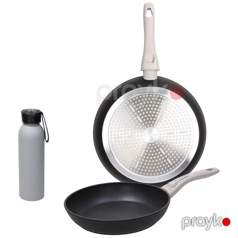 Tava dəsti Tognana 2 ədəd 24 sm 28 sm + 600cl Eko şüşə qab (WM79135GREY) — Bakı