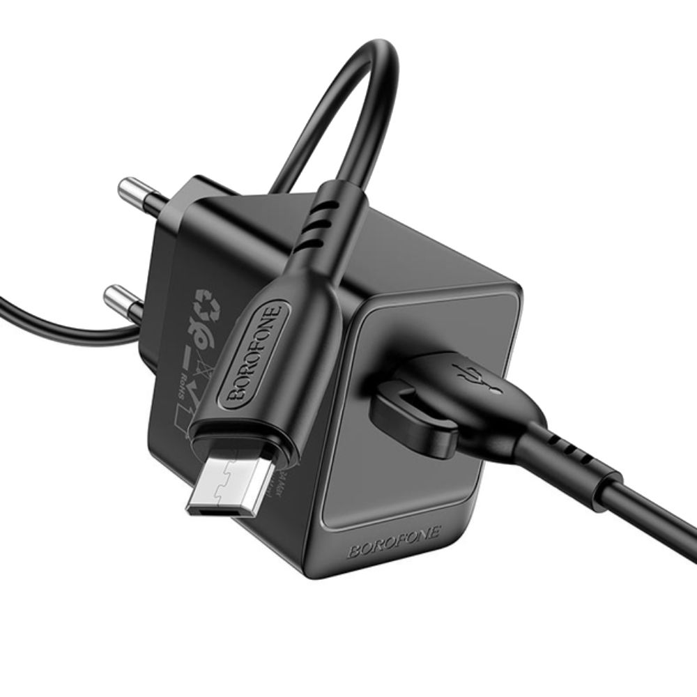 Adapter Borofone BAS11A microUSB Black — Mallar, Bakı (2)
