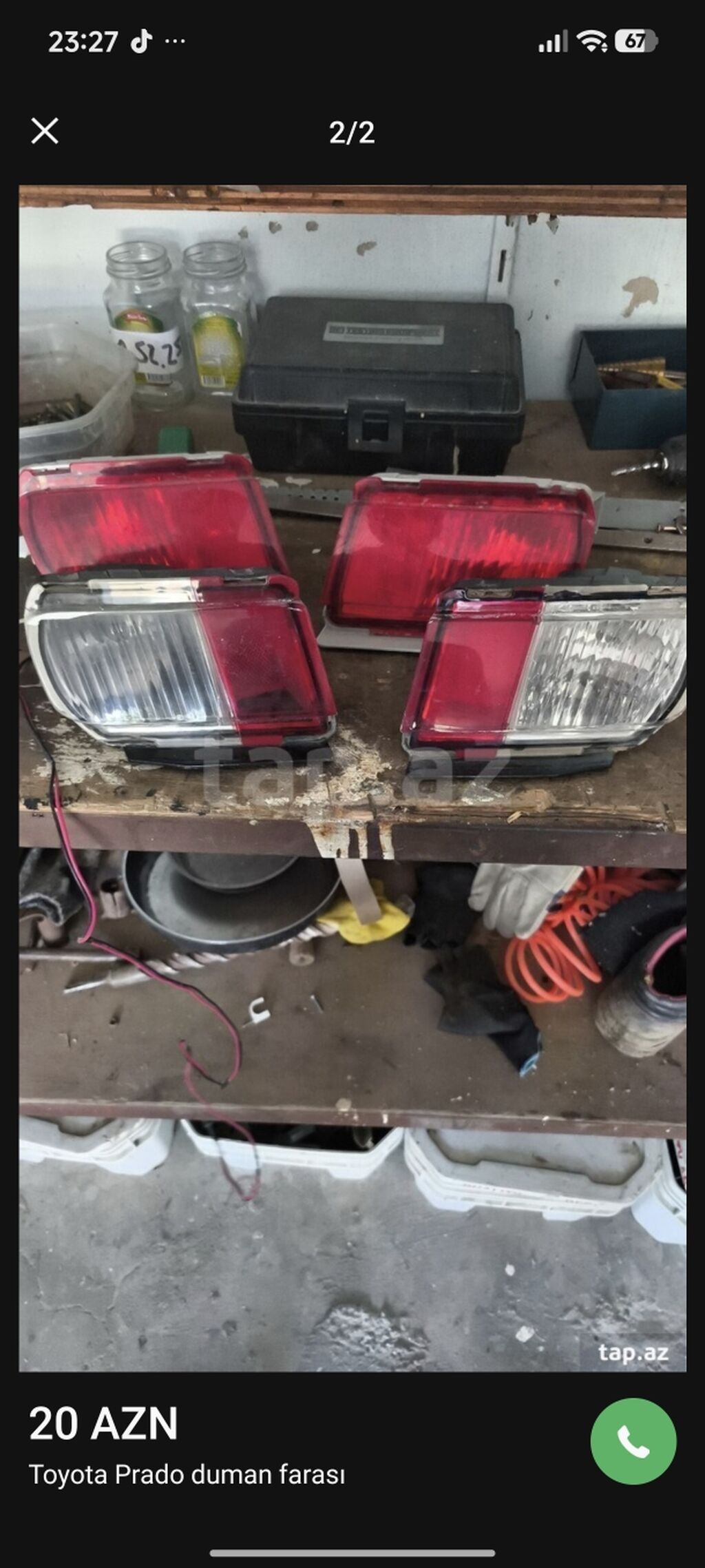 Toyota Prado üçün duman farası (arxa) komplekti - Modellə uyğunluq — Ehtiyat hissələri, Bakı (2)