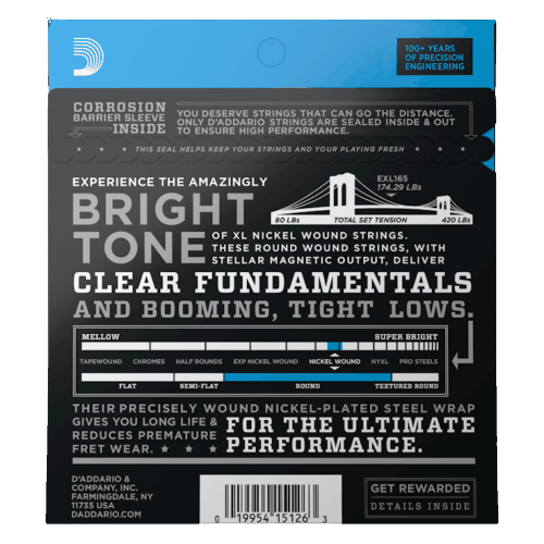 D-Addario EXL165 XL Nickel Wound 45-105 Regular Light Top/Medium — Musiqiə alətləri, Bakı (2)