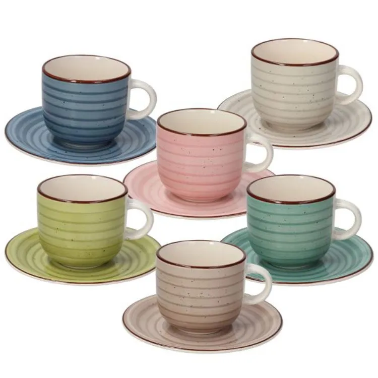 Çay dəsti Tognana Louise Stoneware Multicolor 12 parça (LS18502M228) — Bakı